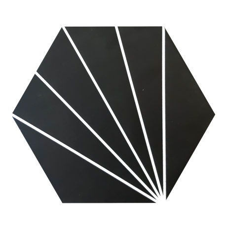 HEXAGON POTTERY TILE GHEXM 26096